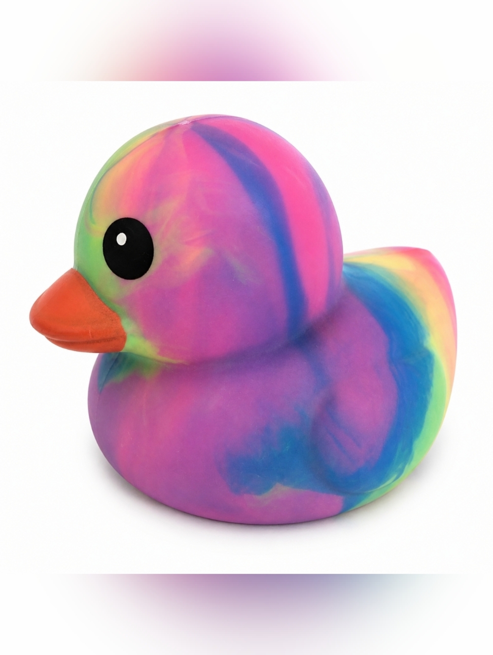 Squeeezy Jumbo Rainbow Tie Dye Squishy Duck 🐥 Viral Sensory Toy Hot Pink